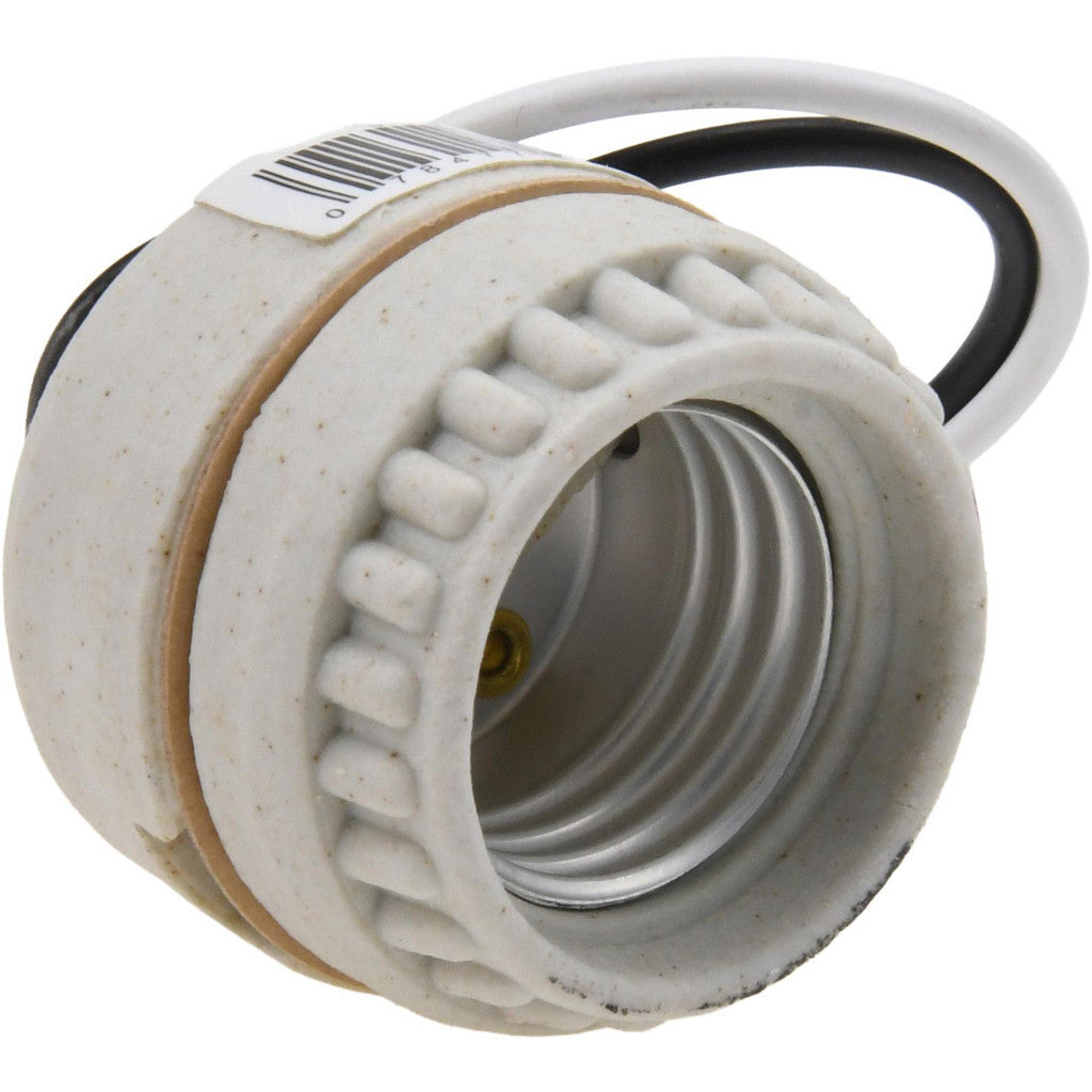 Leviton 8101 2 Pin, 250 VAC, 660 Watt, Medium Base, Keyless, Single Circuit Lamp Holder