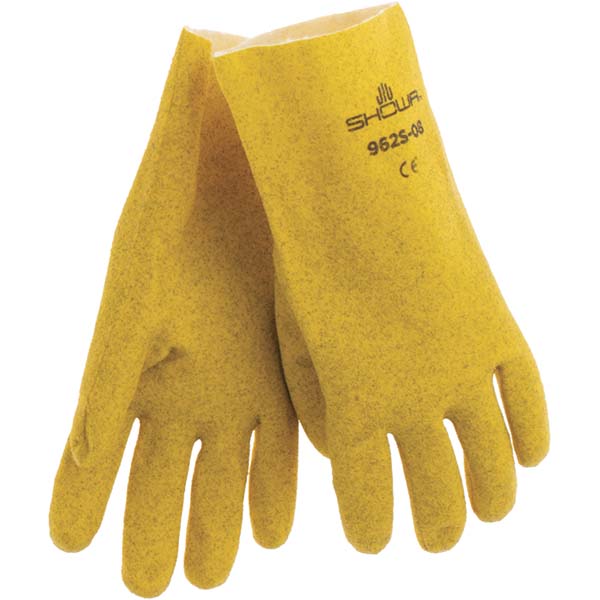 SHOWA 962S-08 Work Gloves: SHOWA Size Small, Vinyl