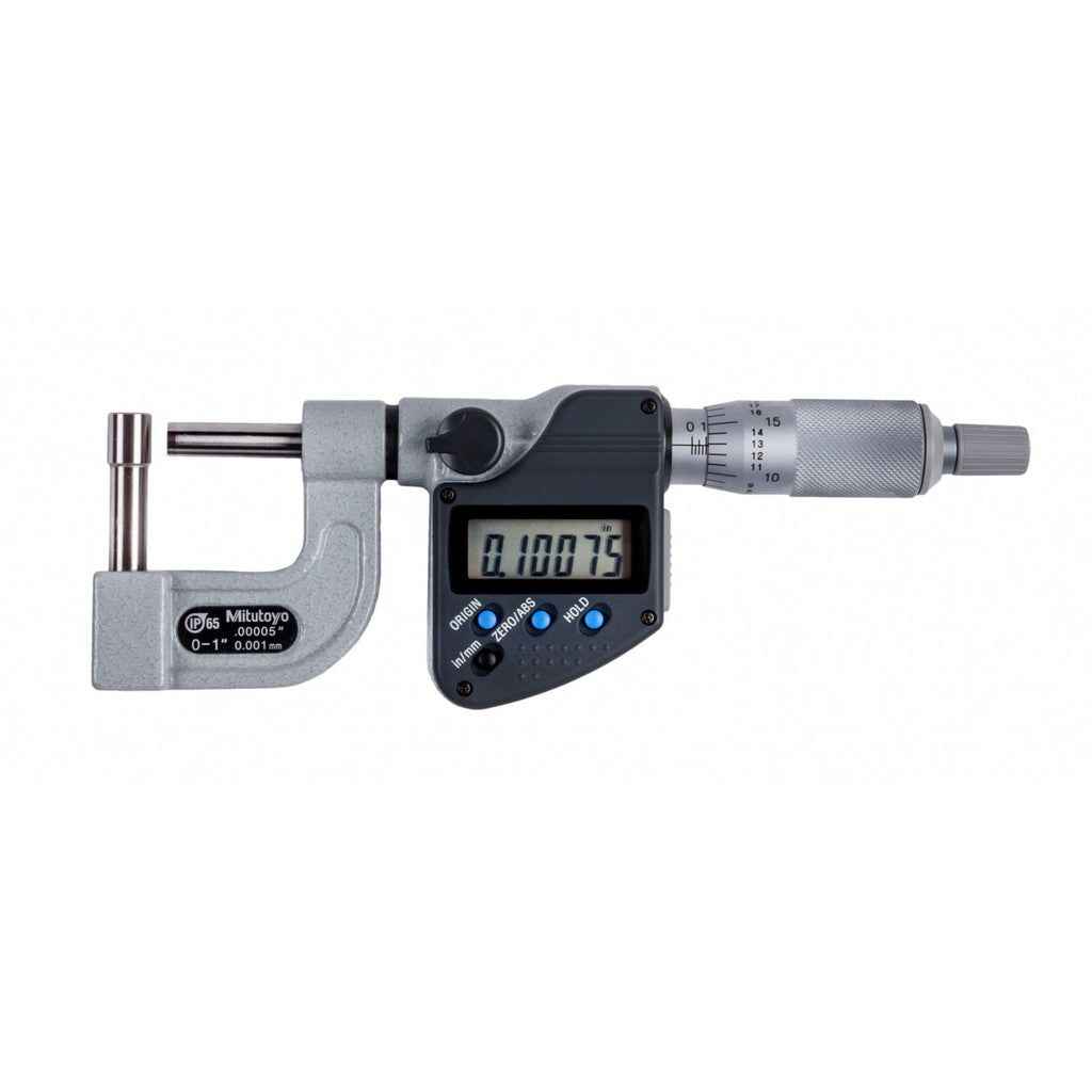 Mitutoyo 395-364-32 Tube Micrometers; Maximum Measurement (mm): 25.40; Minimum Measurement (Decimal Inch): 0; Operation Type: Electronic; Anvil Type: Cylindrical; Thimble Type: Plain; Calibrated: No