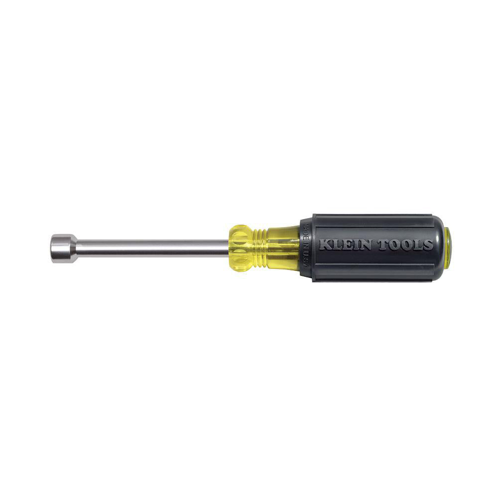 Klein Tools 630-11/32M Nut Driver: 11/32" Drive, Hollow Shaft, Cushion Grip Handle, 6-3/4" OAL