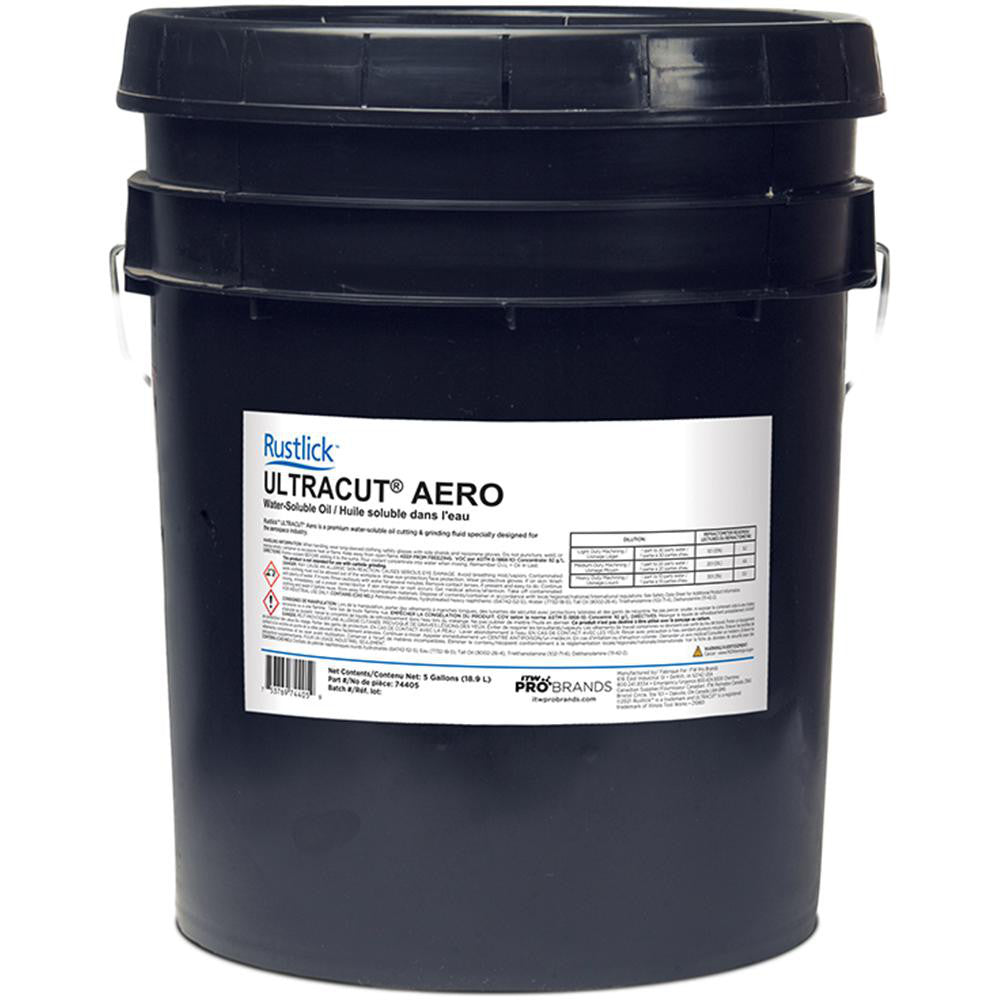 Rustlick 74405 Cutting & Grinding Fluid: Rustlick UltraCut, Water-Based, 5 gal Pail