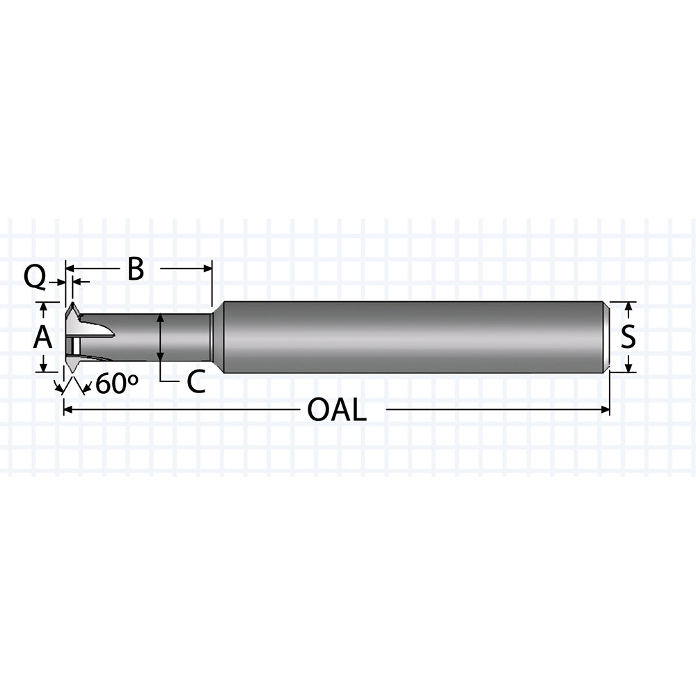 Scientific Cutting Tools SPTM745A Single Profile Thread Mill: 1-1/4-4 to 1-1/4-8, 4 to 8 TPI, Internal & External, 6 Flutes, Solid Carbide