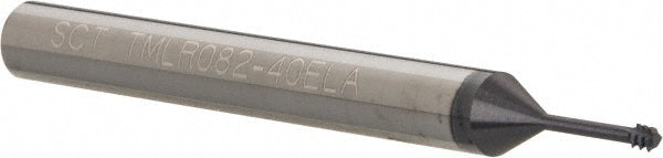 Scientific Cutting Tools TMLR082-40ELA Helical Flute Thread Mill: #4-40, Internal, 3 Flute, 0.2500" Shank Dia, Solid Carbide