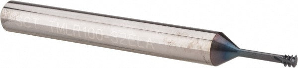 Scientific Cutting Tools TMLR100-32ELA Helical Flute Thread Mill: #6-32, Internal, 3 Flute, 0.2500" Shank Dia, Solid Carbide
