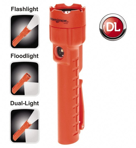 Nightstick NSP-2422R Handheld Flashlight: LED, 130 Lumens, 10.5 hr Max Run Time, AA Battery (Included)