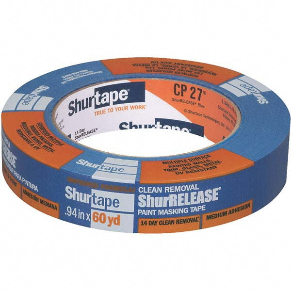 Shurtape 202872 Painter's Tape: 24.00 mm Wide, 55 m Long, 5.5 mil Thick, Blue