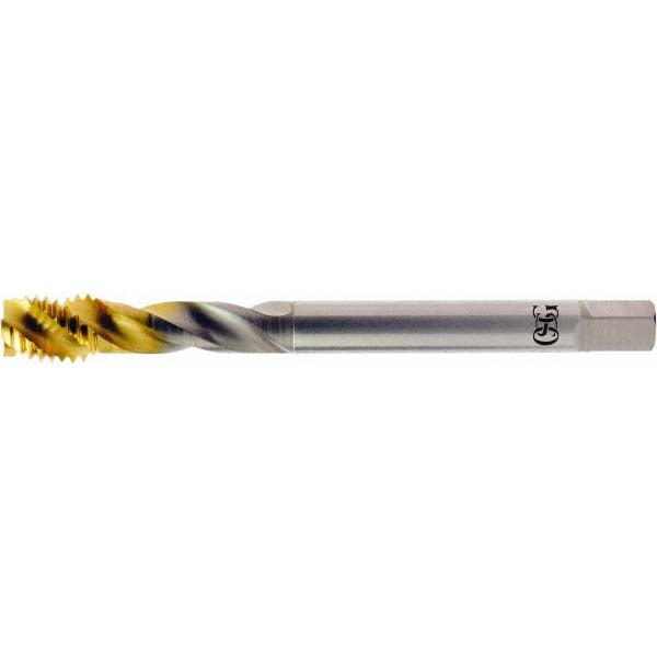 OSG 1645520258 Spiral Flute Tap: M20x2.50, 4 Flutes, Modified Bottoming, 6H Class of Fit, Vanadium High Speed Steel, TIN Coated