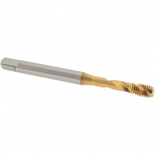 OSG 1645506105 Spiral Flute Tap: M6x1.00, 2 Flutes, Modified Bottoming, 6H Class of Fit, Vanadium High Speed Steel, TIN Coated