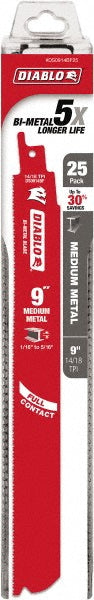 DIABLO DS0914BF25 Reciprocating Saw Blade: Bi-Metal