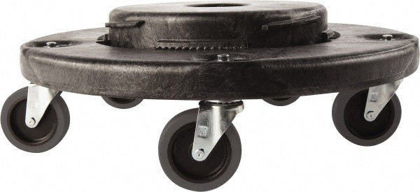 Rubbermaid FG264043BLA BRUTE Quiet Dolly, Black, Compatible with 20-, 32-, 44, & 55-Gallon BRUTE Containers (Pack of 2)