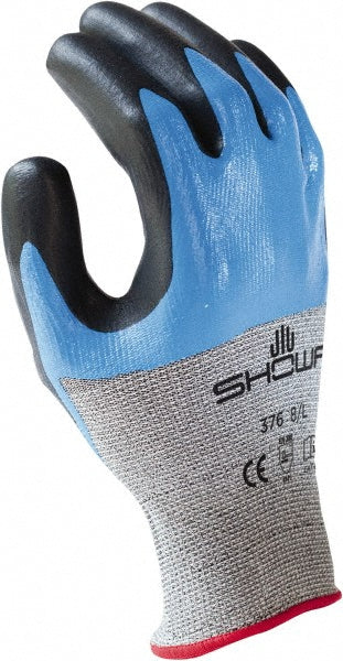 SHOWA S-TEX376S-06 Cut, Puncture & Abrasive-Resistant Gloves: Size S, ANSI Cut A4, ANSI Puncture 2, Nitrile, Dyneema