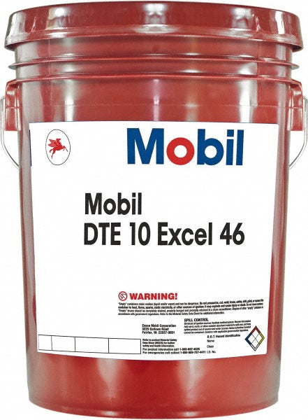 Mobil 126497 Hydraulic Machine Oil: ISO 46, 5 gal, Pail