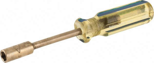 Ampco ND-5/16 Nut Driver: 5/16" Drive, Solid Shaft, Ergonomic Handle, 6-7/8" OAL