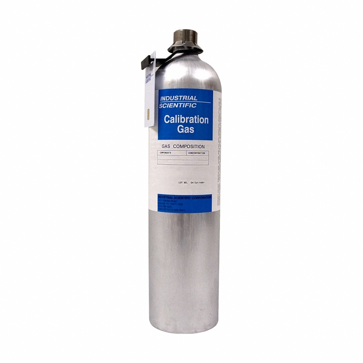 Industrial Scientific Cal Gas, Co, H2S, O2, Lel Pentane, 58L (18109155)