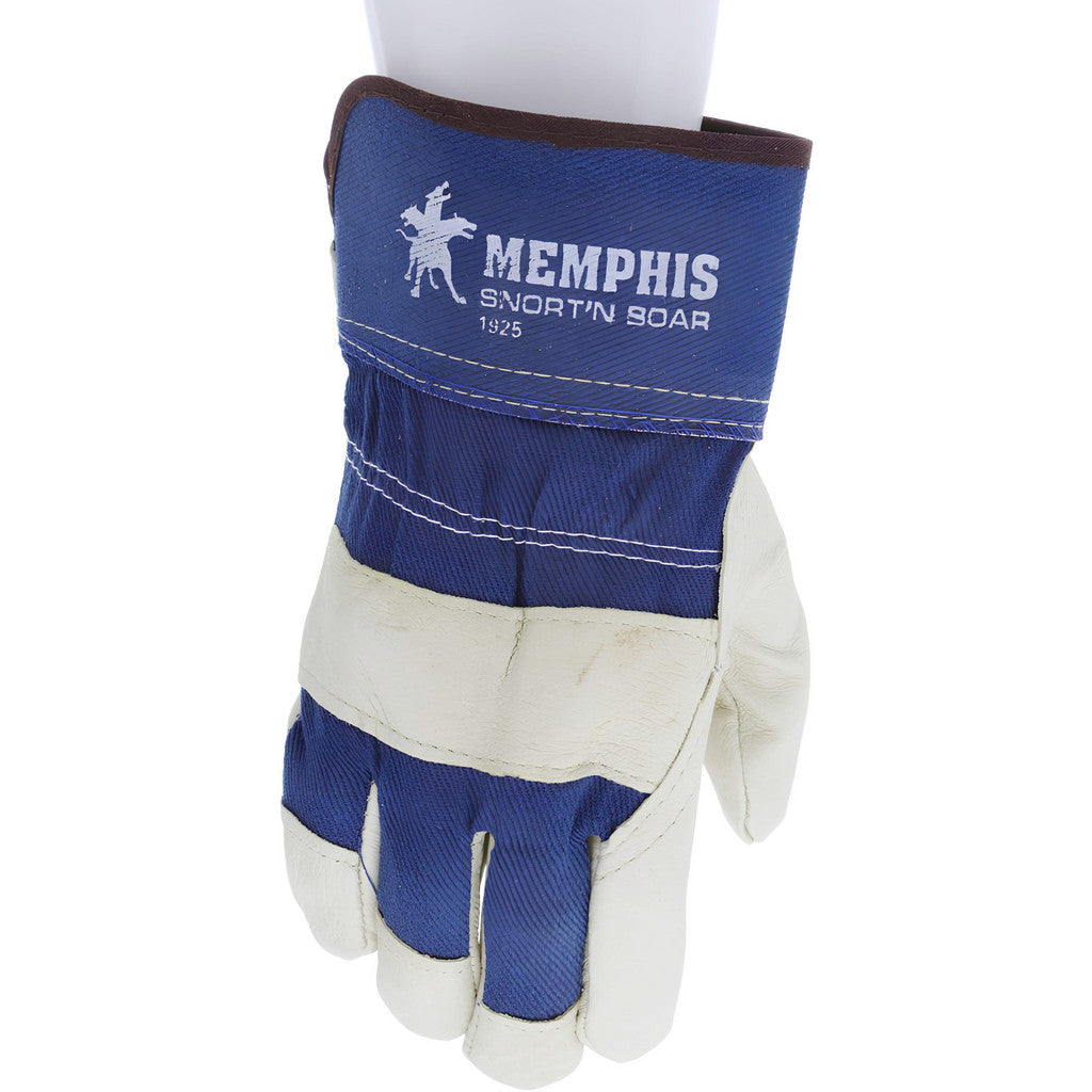 MCR Safety 1925XL Work Gloves: Memphis 1925, Size X-Large, Pigskin Leather Lined, Pigskin Leather, General Purpose