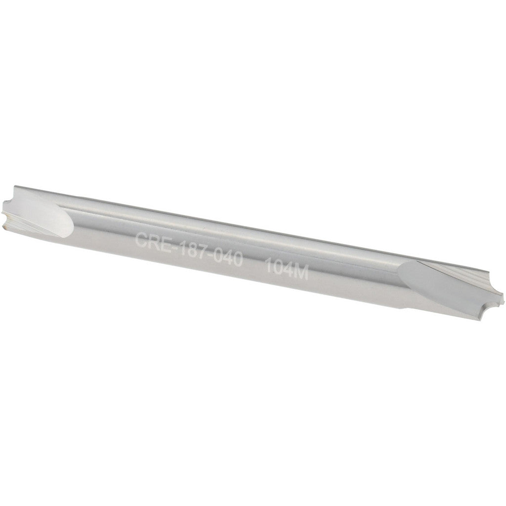Micro 100 CRE-187-040 Corner Rounding End Mill: 0.04 mm Radius, 3/16" Dia, 3 Flutes, Solid Carbide