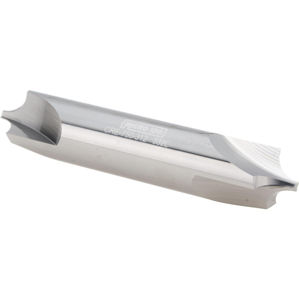 Micro 100 CRE-750-312 Corner Rounding End Mill: 5/16" Radius, 3/4" Dia, 3 Flutes, Solid Carbide