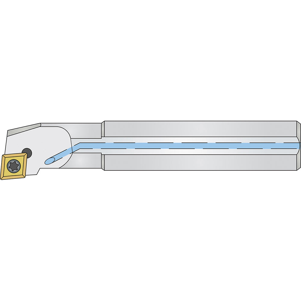 Micro 100 20-0821 Indexable Boring Bar: A04F-SCLCR 90 BOR/FAC, 0.3300" Min Bore, Right Hand