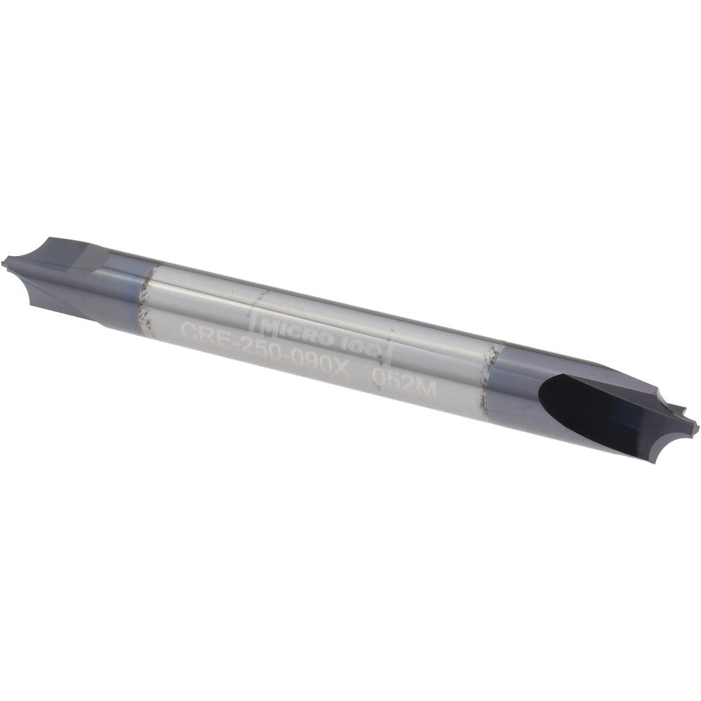 Micro 100 CRE-250-090X Corner Rounding End Mill: 0.09 mm Radius, 1/4" Dia, 3 Flutes, Solid Carbide