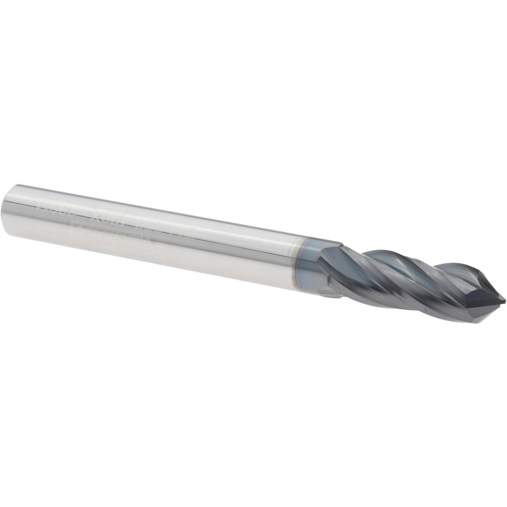Micro 100 DM-250-490X Drill Mill: 1/4" Dia, 3/4" LOC, 4 Flutes, 90° Point, Solid Carbide