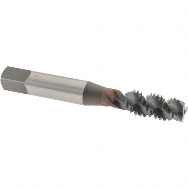 OSG 1430808 Spiral Flute Tap: 3/8-16, UNC, 3 Flute, Plug Chamfer, 3B Class of Fit, High-Speed Steel, TiCN Finish