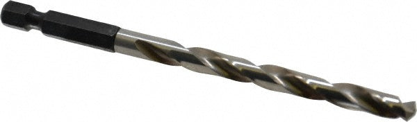 Cle-Line C20909 Mechanics Drill Bit: 1/4" Dia, 118 deg, HSS, Hex Shank, Split Point