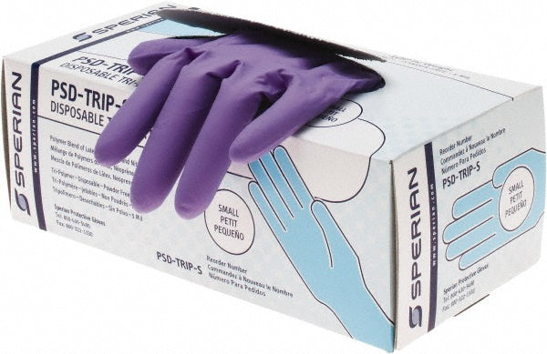 North PSD-TRIP-S Disposable Gloves: Size Small, 5.9 mil, Latex & Nitrile and Neoprene Blend, Chemical-Resistant & General Purpose, Powder-Free