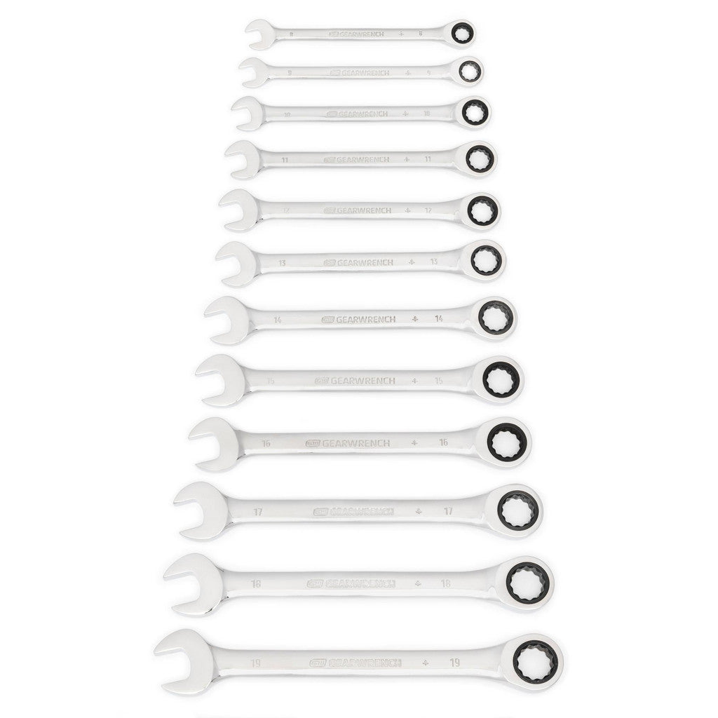 GEARWRENCH 9412 Combination Wrench Set: 12 Pc, 8 to 19 mm Wrench, Metric