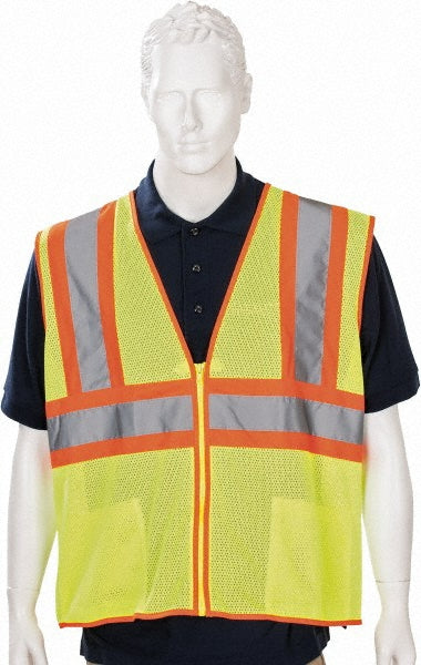 PIP 302-MVLY-M High Visibility Vest: Medium, ANSI Class 2