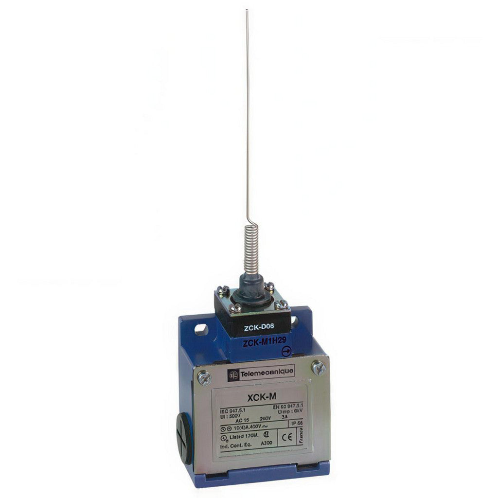 Telemecanique Sensors XCKM106H7 General Purpose Limit Switch: SPDT, NC, Cat Whisker, Top
