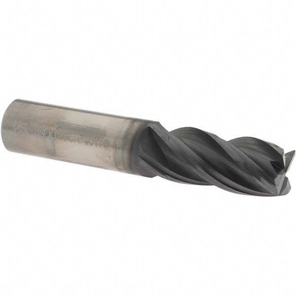 OSG VG434-7500 Corner Radius End Mill: 3/4" Dia, 1-1/2" LOC, 0.0300" Corner Radius, 4 Flute, Solid Carbide
