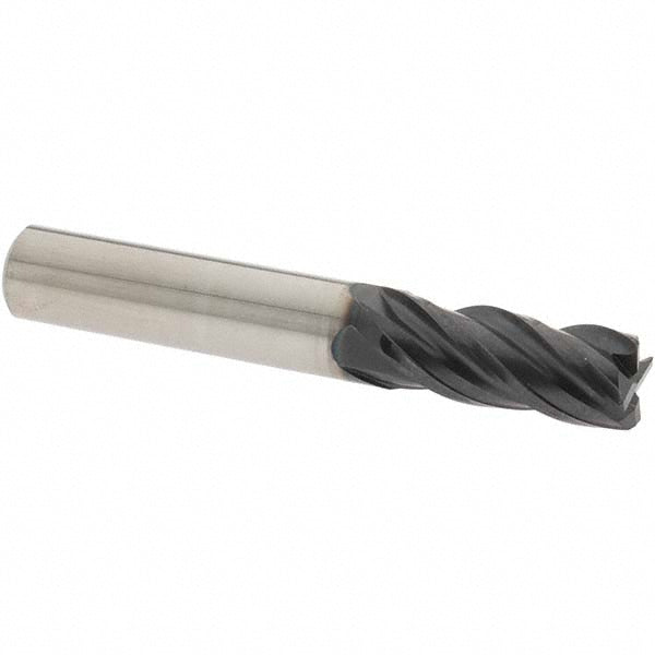 OSG VG434-3751 Corner Radius End Mill: 3/8" Dia, 7/8" LOC, 0.0300" Corner Radius, 4 Flute, Solid Carbide