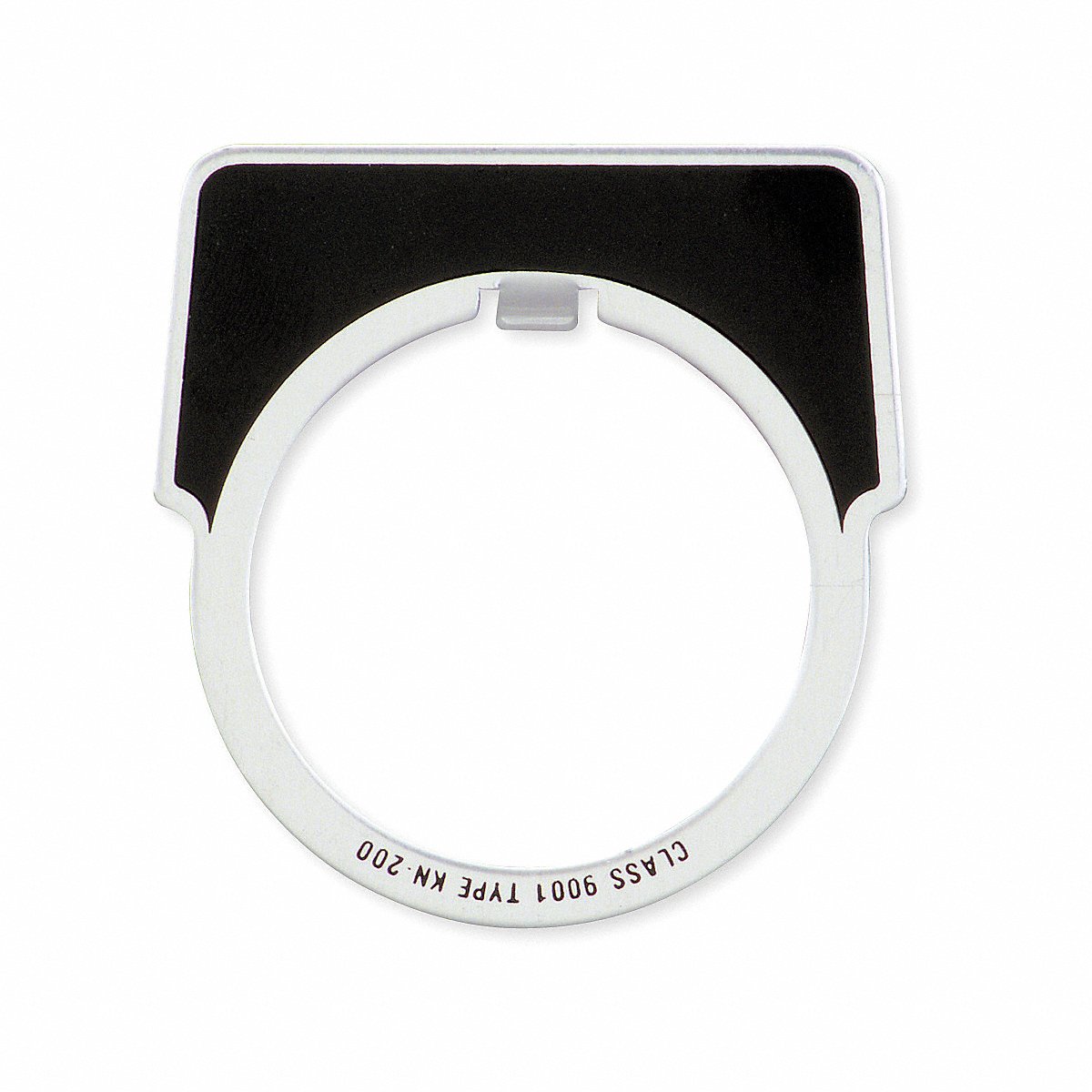 Schneider Electric Legend Plate Start Silver/Black Half-Round (9001KN301)
