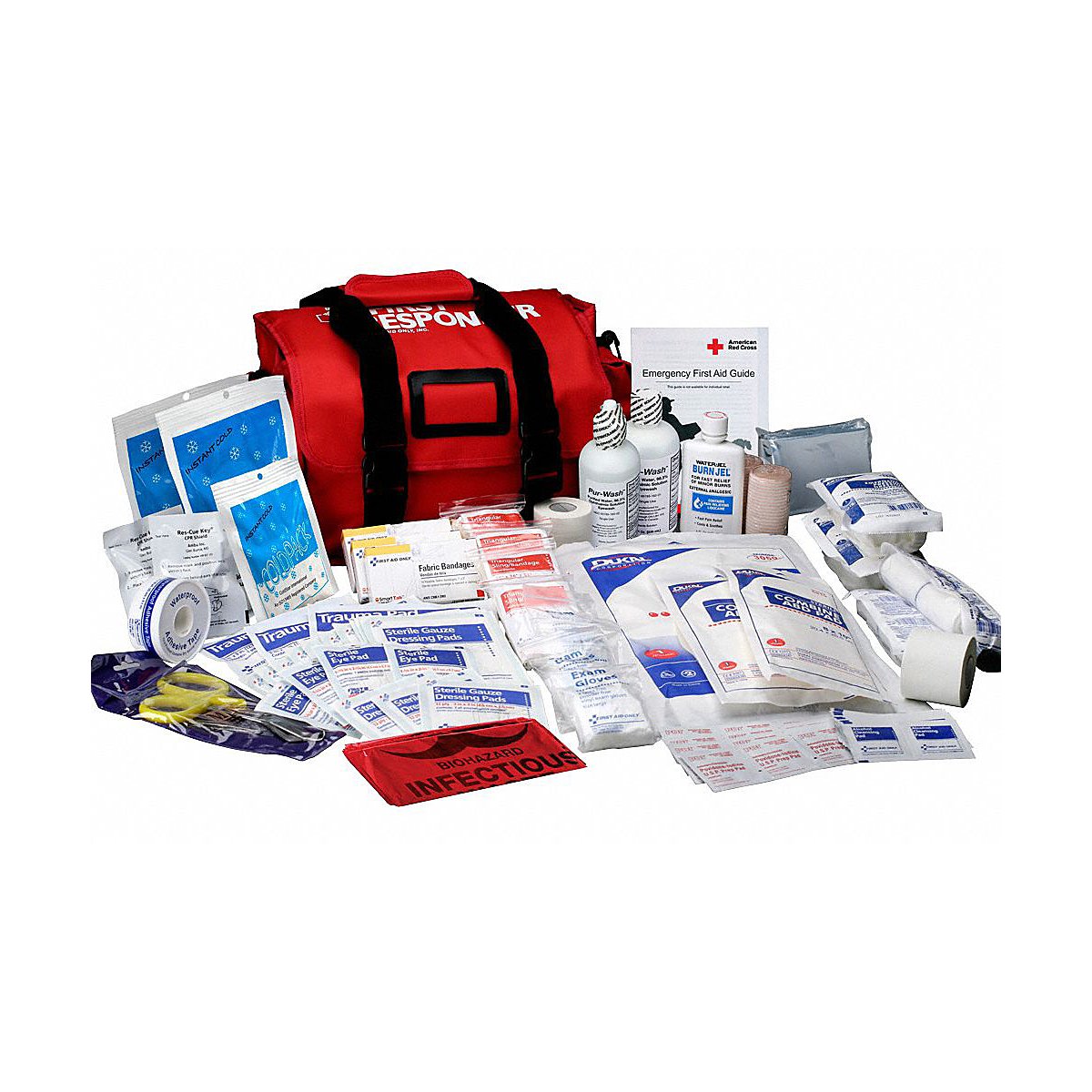 First Aid Only First Responder Kit, Red, Nylon (520-FR)