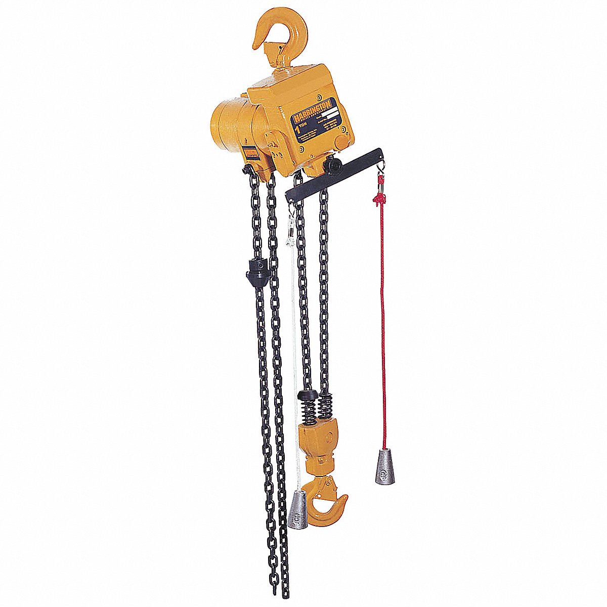 Harrington Air Chain Hoist, 2000 Lb. Cap., 15 Ft. Lft, 15 ft (TCR1000C-15)