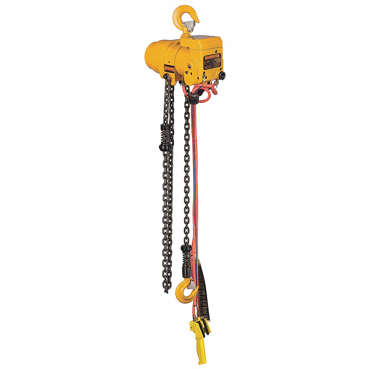 Harrington Air Chain Hoist, 2000 Lb. Cap., 10 Ft. Lft, 10 ft (TCR1000P-10)