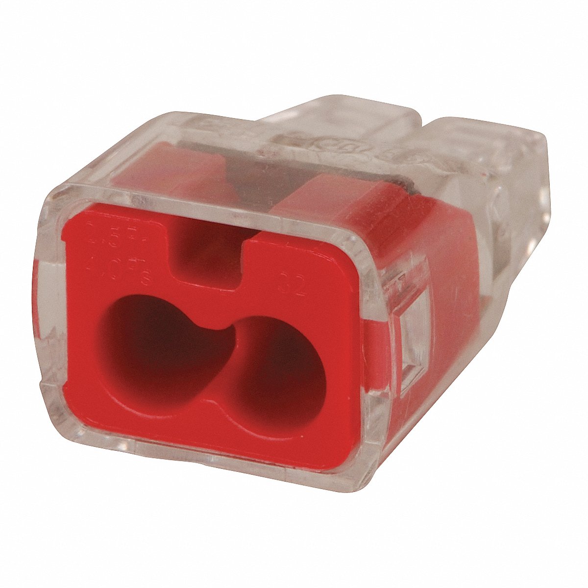 Ideal Push-In Connector, Red, 20 A, 0.52 W, Pk300 (30-1032J)