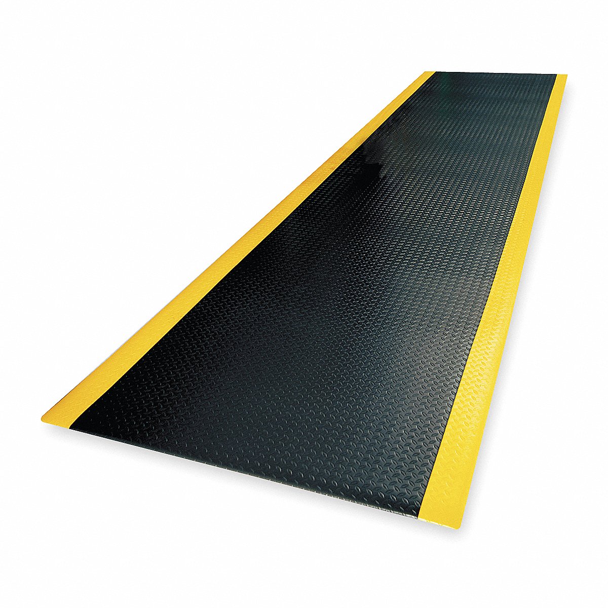 Notrax Antifatigue Runner, Black, Yllwbrdr, 3X20Ft, 20ft (419S0320BY)