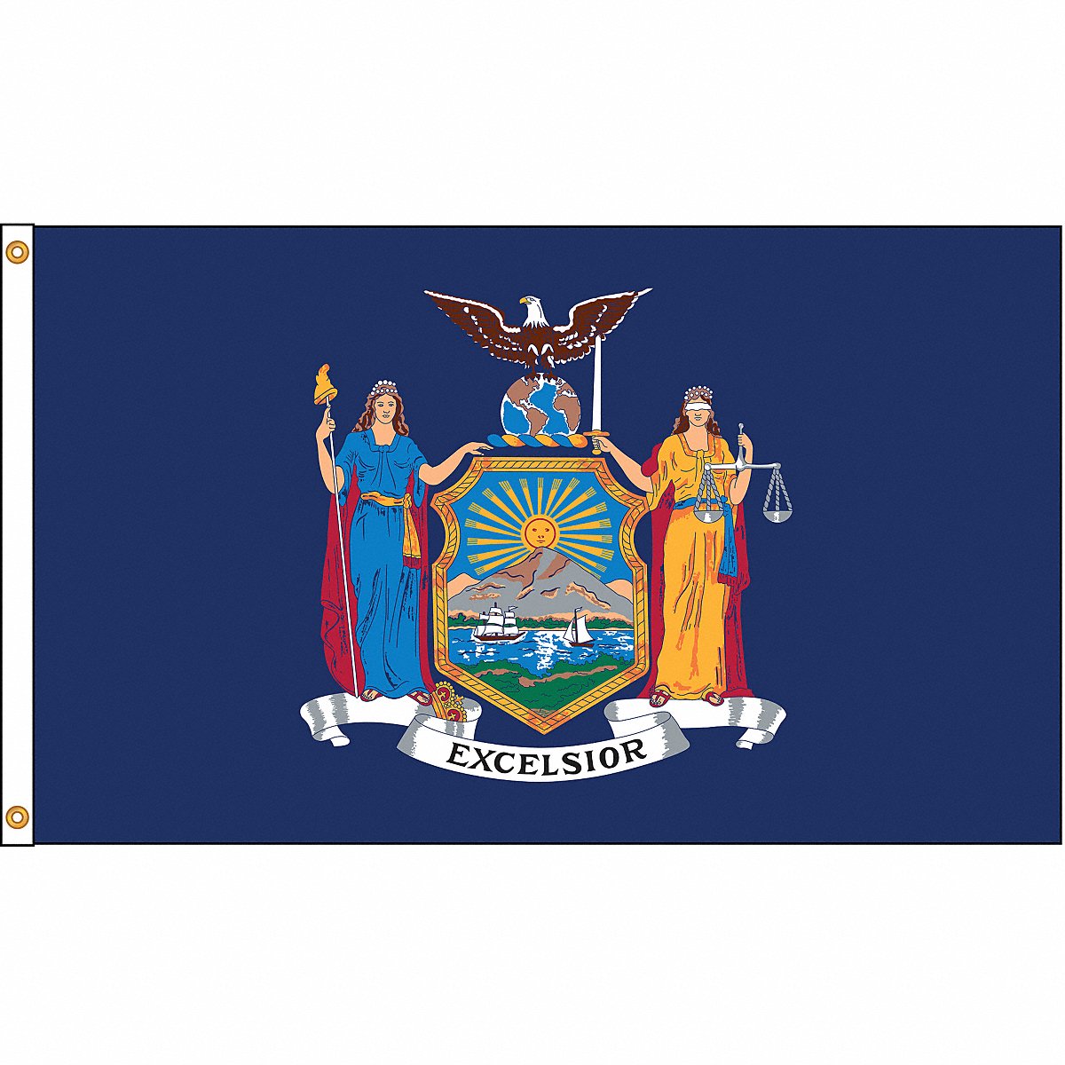 Annin Flagmakers D 3772 New York Flag 5 x 8 Ft Nylon (143880)