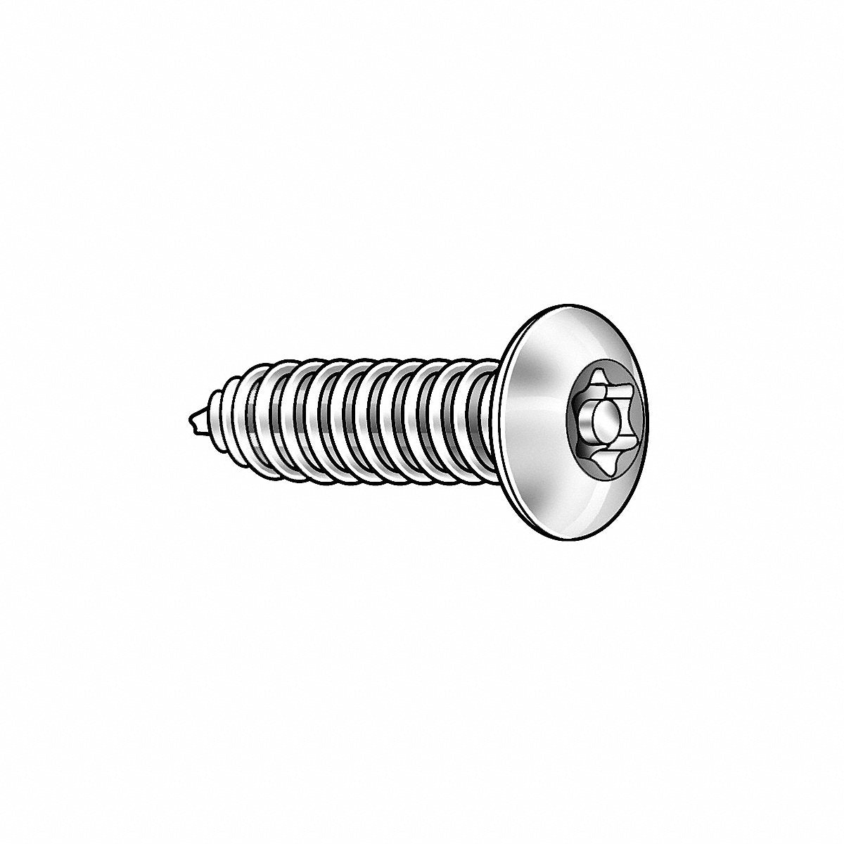 Tamper-pruf Screw Scrw Sz #8 T 15 Black Oxide 1/2 L PK25 (81340)