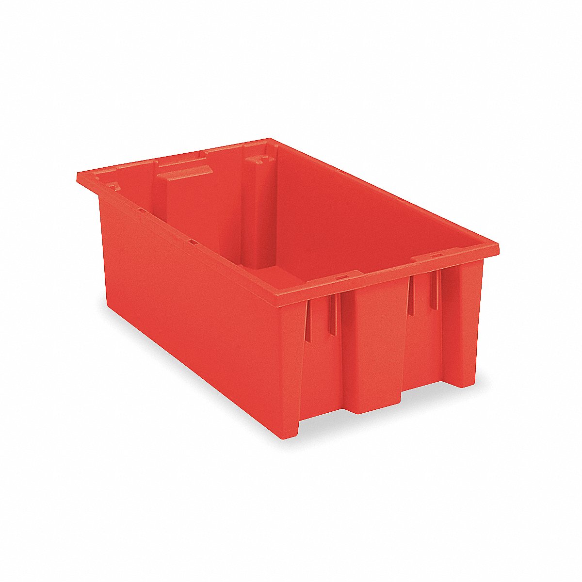 Akro-mils F 8966 Stacking NestingTote 19.5 inL 15.5 inW Red (35190RED) - Pack of 6