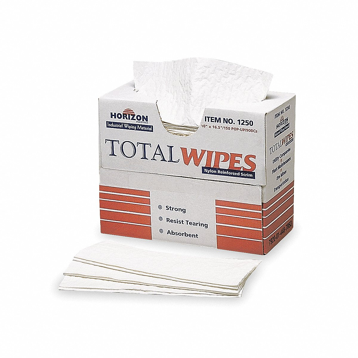 AbilityOne® - Total Wipes II Cleaning Towel - 4-Ply Reinforced, Medium, 10 in x 16-1/2 in 7920-01-448-7053: Box, 150 Item(s)