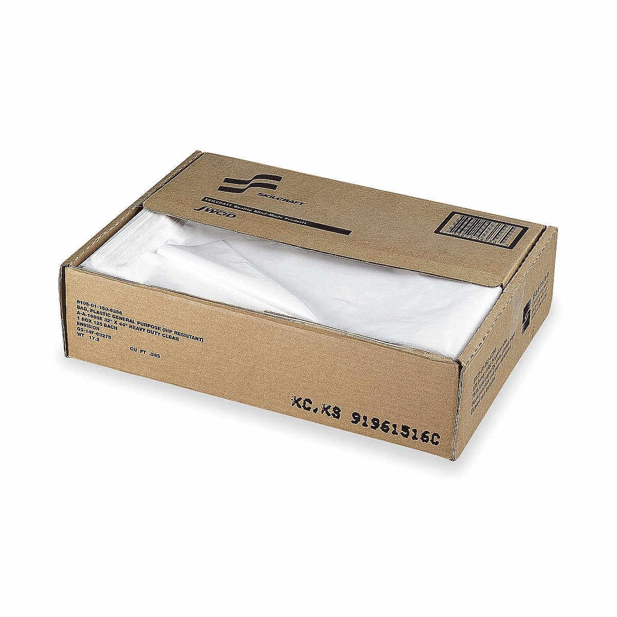 AbilityOne® - NSN1506256 - Maximum Performance Can Liners - Extra Heavy Duty - 32" x 44" - Clear