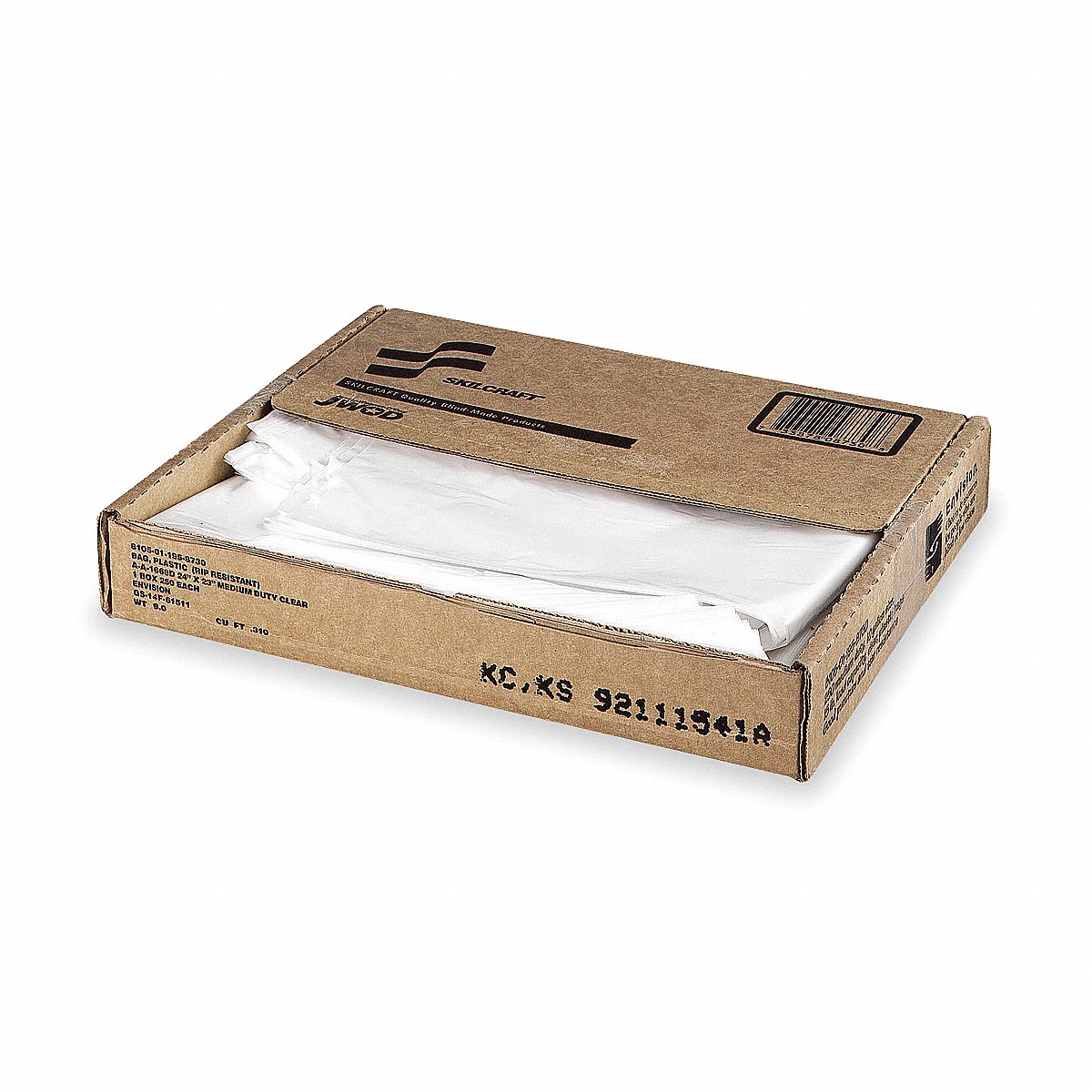 AbilityOne® - NSN1958730 - Maximum Performance Can Liners - Heavy Duty - 24" x 23" - Clear