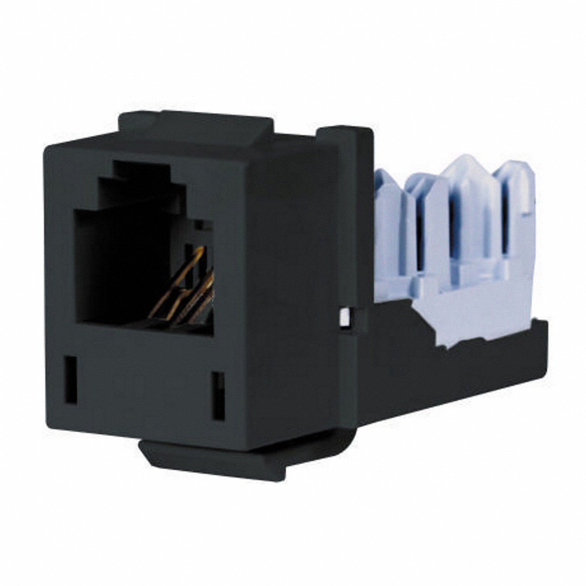 Hubbell Premise Wiring Modular Jack, 0.875 In H, Black, 875 IN (HXJUBK)