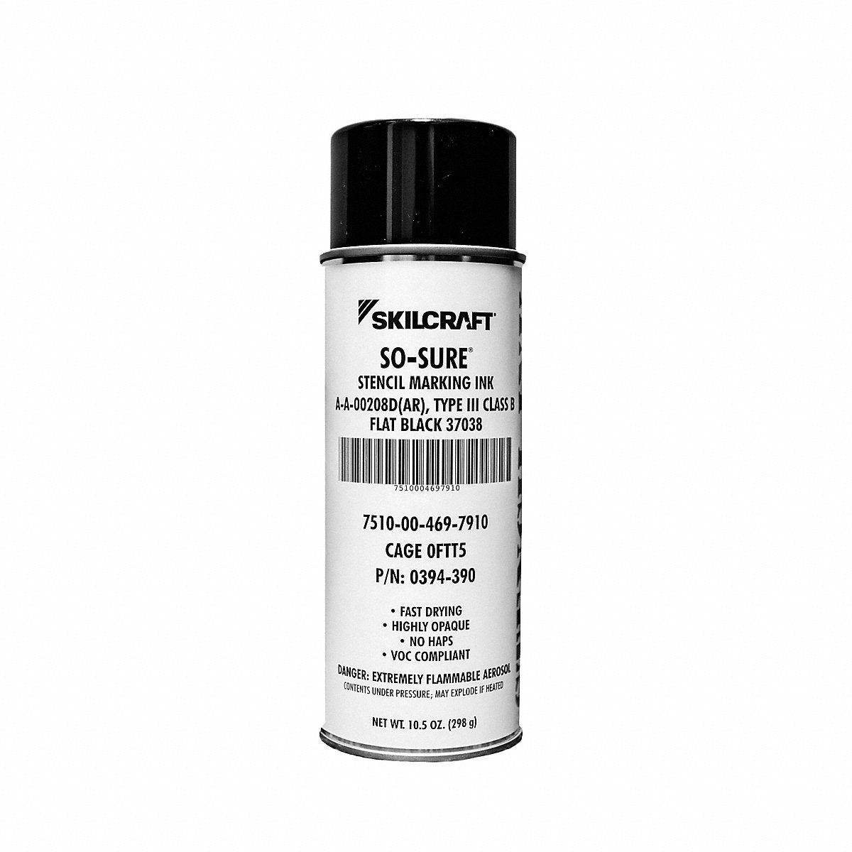 Skilcraft So-Sure Stencil Ink - 10.50 Oz - 1 Each - Black