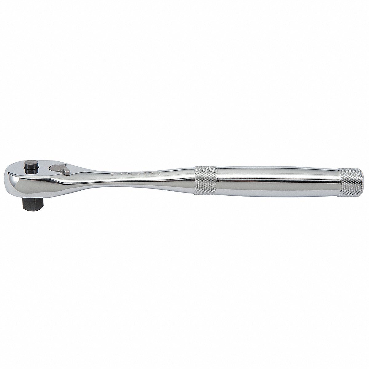 Proto Hand Ratchet, 8 1/2 In, Chrome, 3/8 In, 2 in (J5249XLQR)