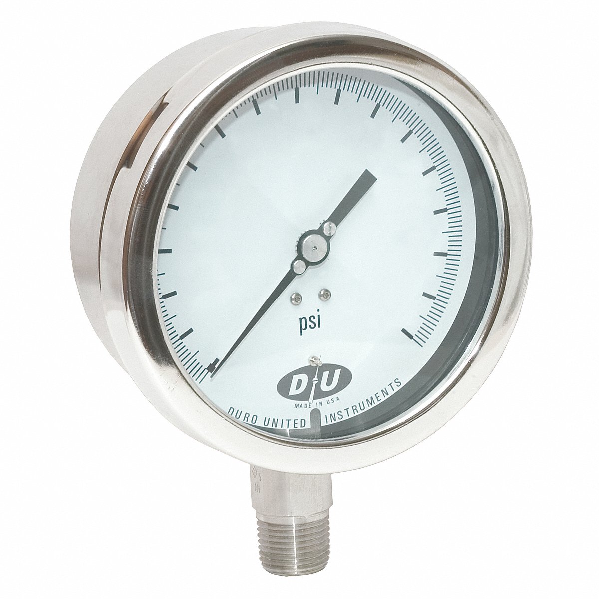 Duro D 7959 Pressure Gauge 0 to 500 psi 4-1/2 In (4207-1033-CERT)