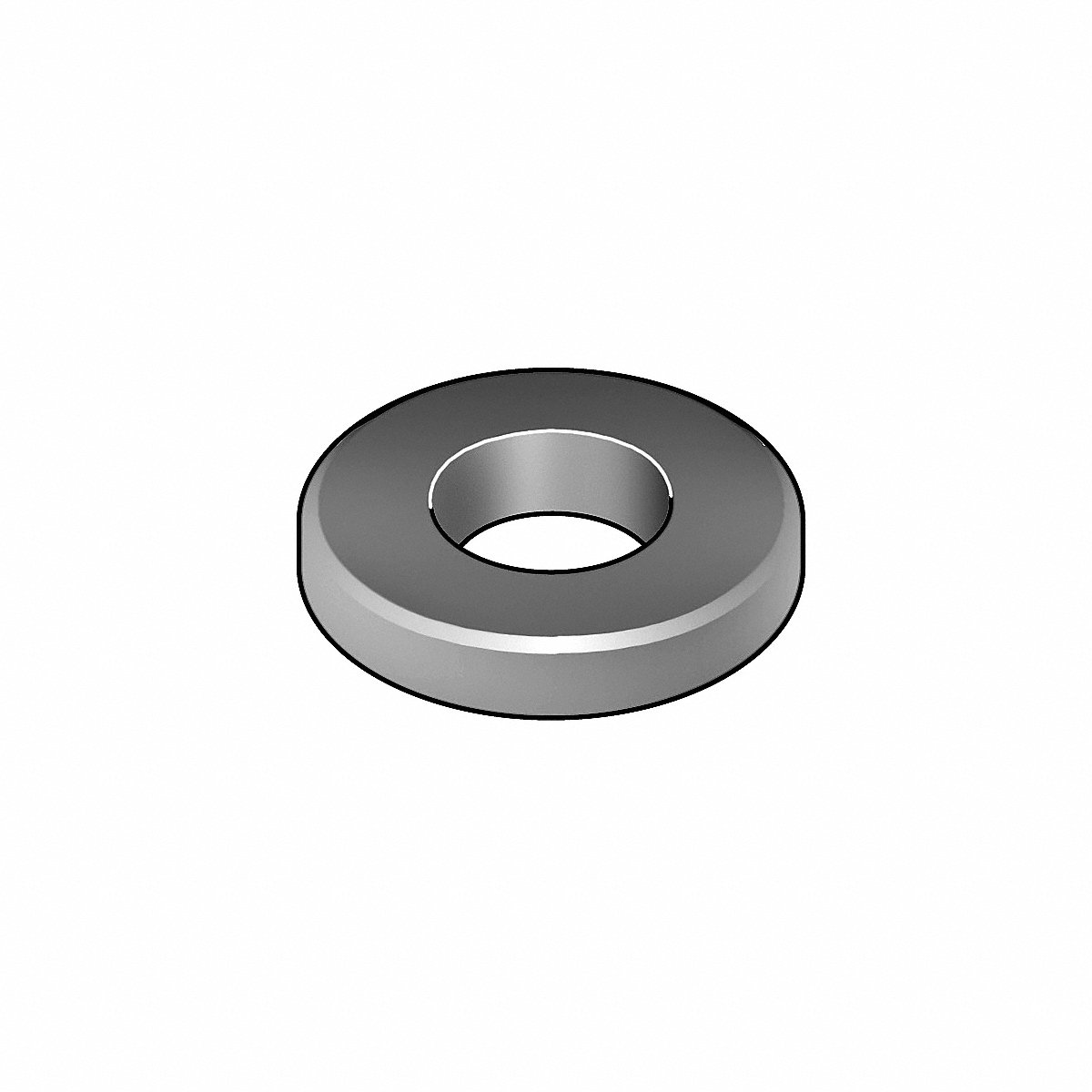 Accurate MFG Products Group BeveledFlatWasher Black Oxide 5/8 in PK10 (Z9186-BEV)