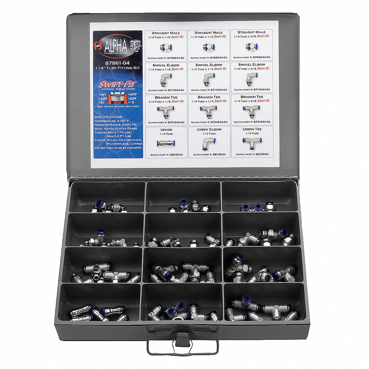 Aignep USA PTC Fittings Kit 36 Pieces 1/2 In Size (87861-08)